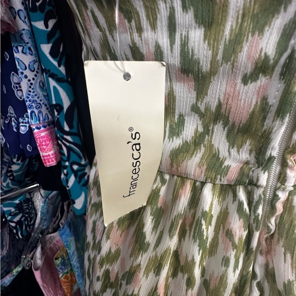 Francesca's Collections Sage Green Cream Romper - Picture 8 of 14